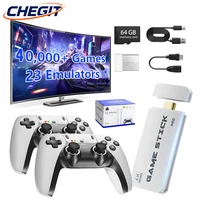 M15 4K TV Game Stick 64GB Built-in 3/40000+ Retro Games Console with Wireless Gamepads, Supports 20+ Simulators for HD TV Gaming 1