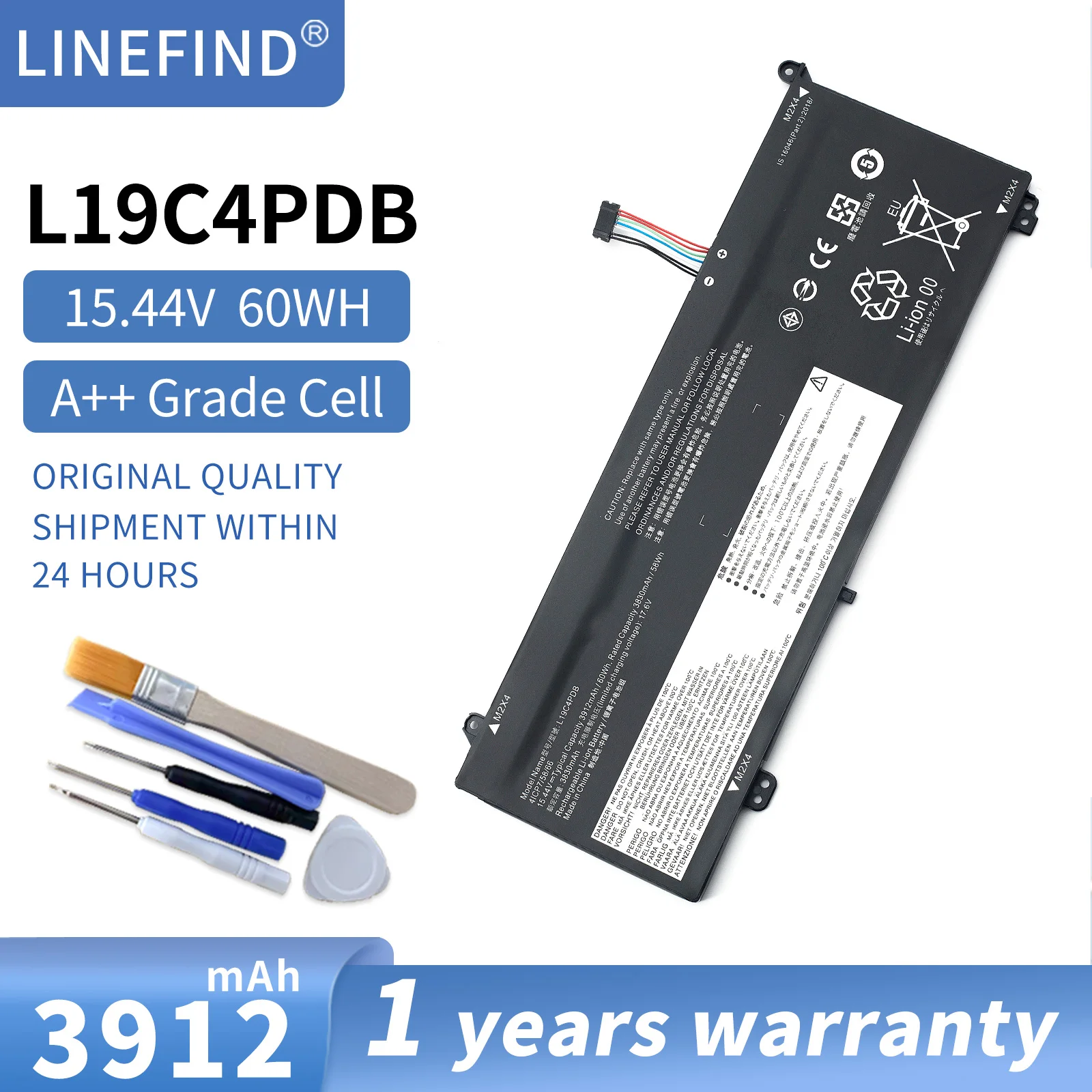 Аккумуляторная батарея L19C4PDB для ноутбука Lenovo ThinkBook 14s Yoga ITL,ThinkBook 14 15 G2 G3 ITL ARE ACL Sereis 15,44 v 3912mAh