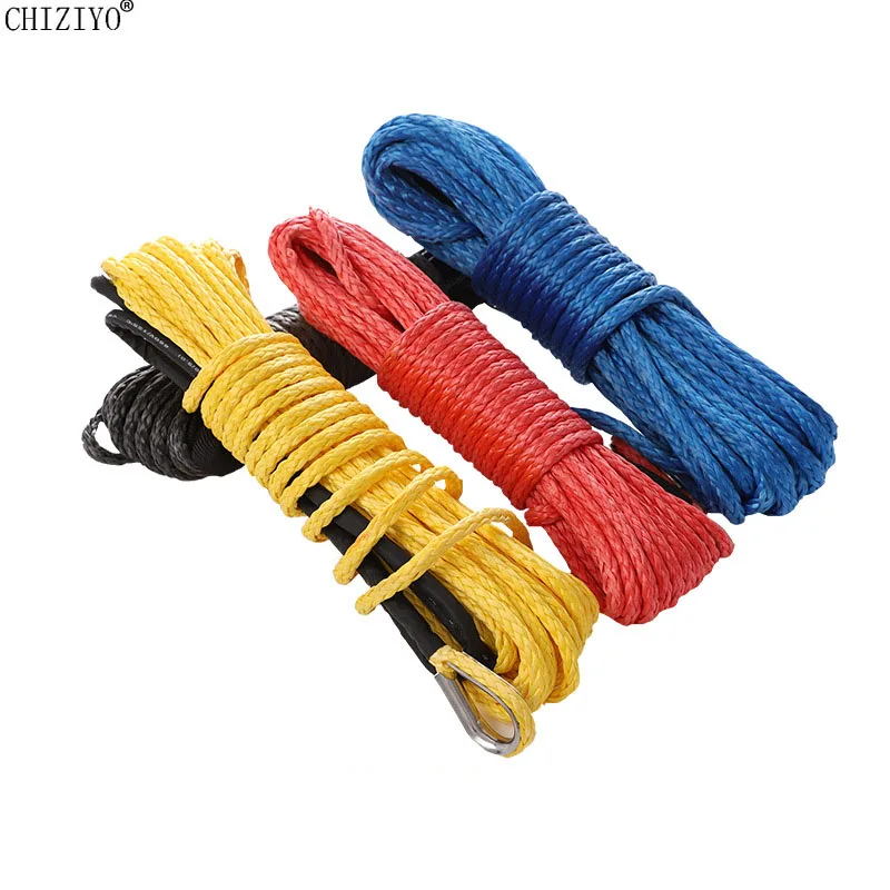 15m 5mm/6mm Rescue Tow Rope Towing Winch Cable Rope String Line