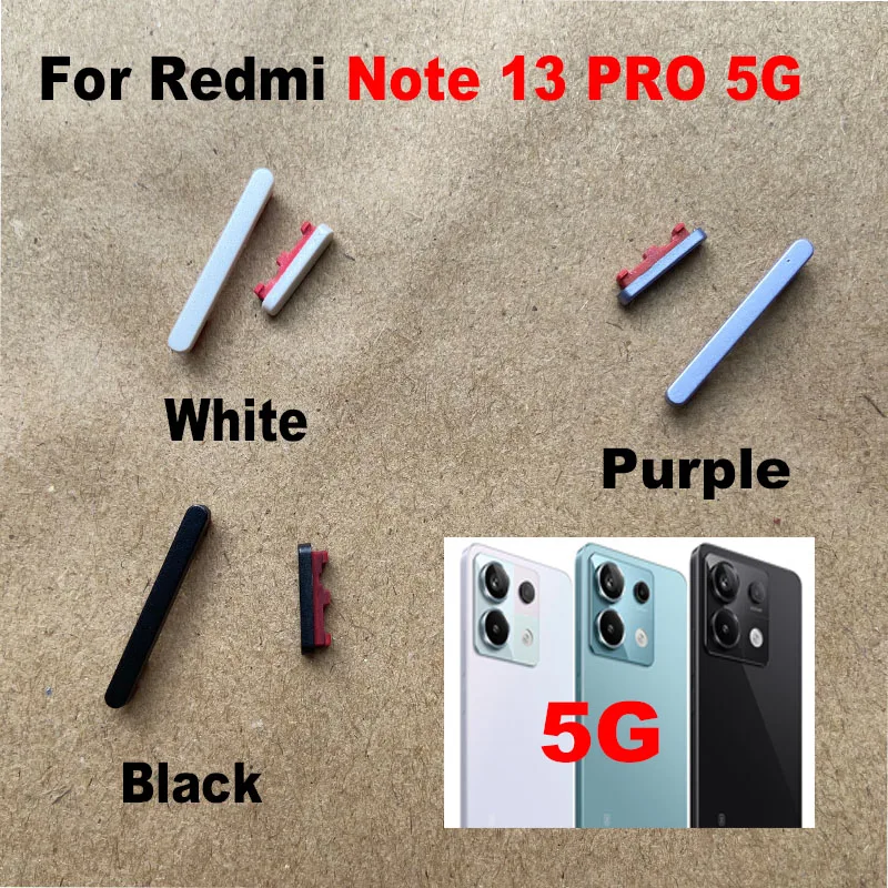 Side Button Buttons Power Volume Switch On Off Keys Replacement Repair Parts for Xiaomi Redmi Note 13 PRO 4G 5G