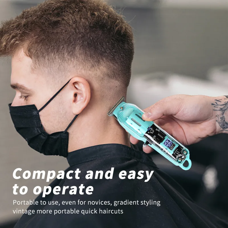 WAIKIL professional men's electric hair clipper oil head carving machine trimmer USB charging cordless Barber styling tool 3
