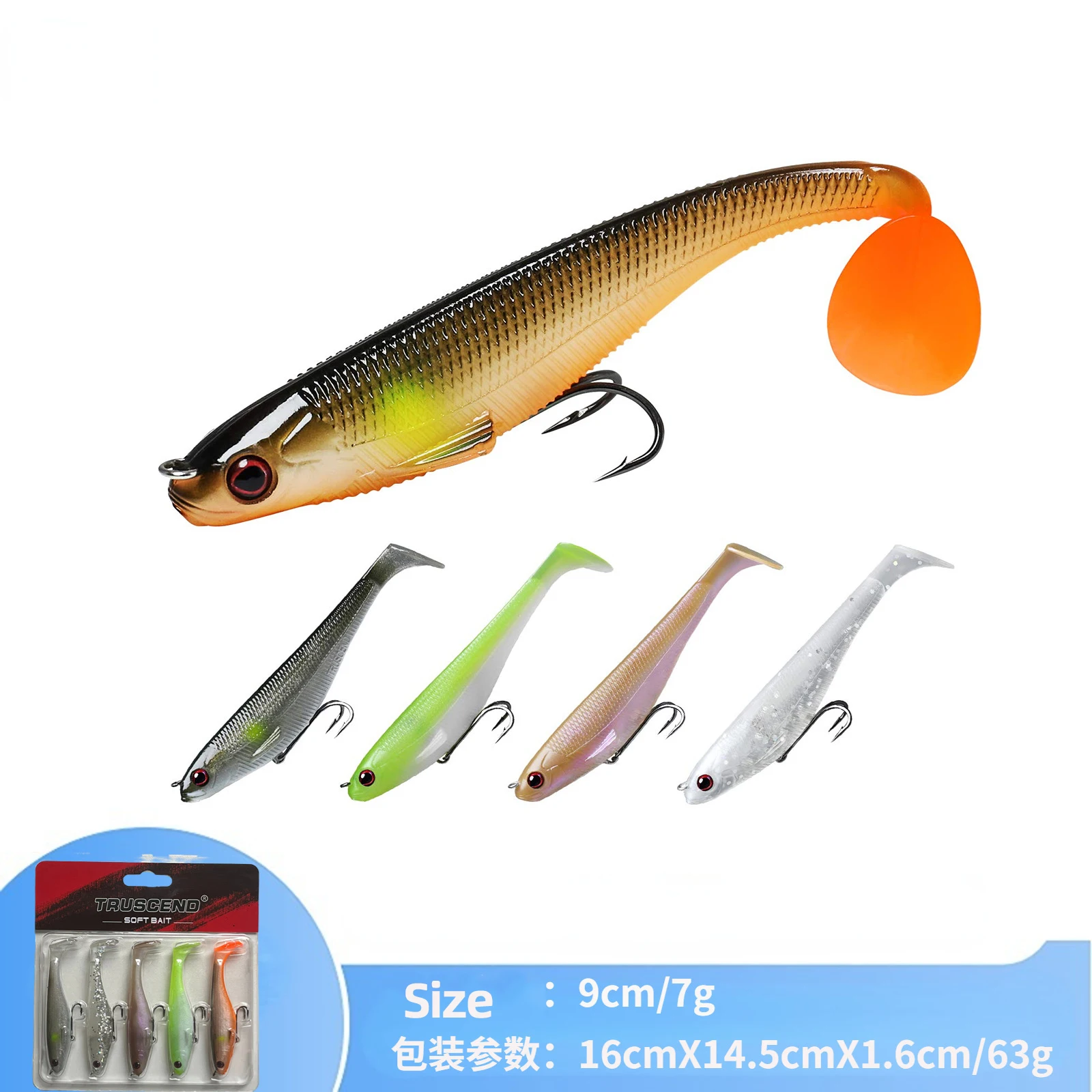 Testina Shaking Jig Head Truscend – UV 6 Pezzi Per Bassi Morbidi 7 E 9 Cm, Pesca In Salmastro