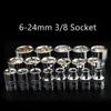6-24mm 3/8" Square Drive Socket Bit Removal Tools for Wrench Socket Power Tool Accessories CRV Spanner Ratchet Wrench Nut 1