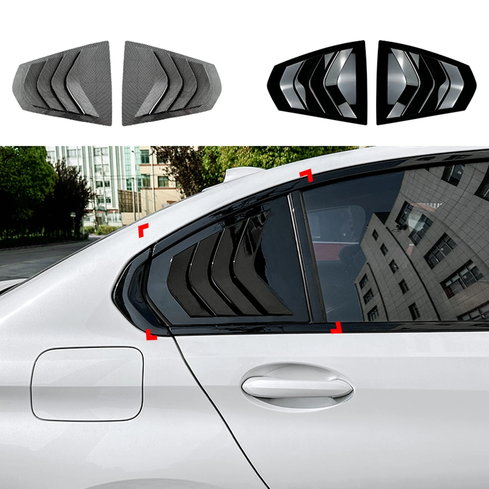 

Car Rear Side Window Shutter Trim Cover Windshield Shade Blind For BMW 3 Series G20 320i 325i 330i M340i 2019-2022