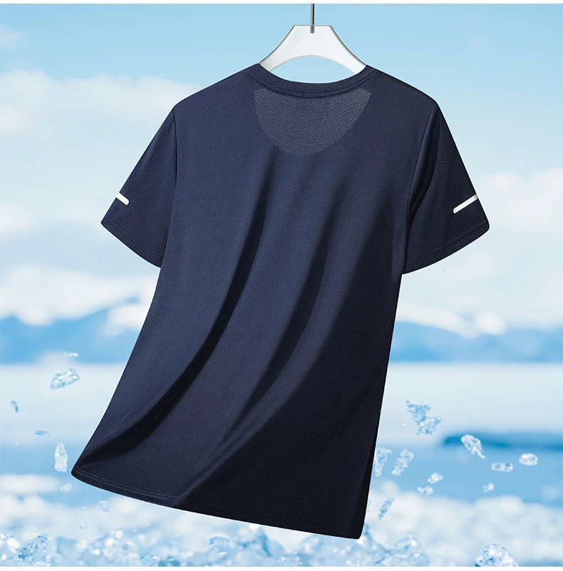 Mens Quick-Dry Running T-Shirt - Breathable Outdoor Sports Tee