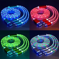 Glowing LED 3 IN 1 Cable For Samsung