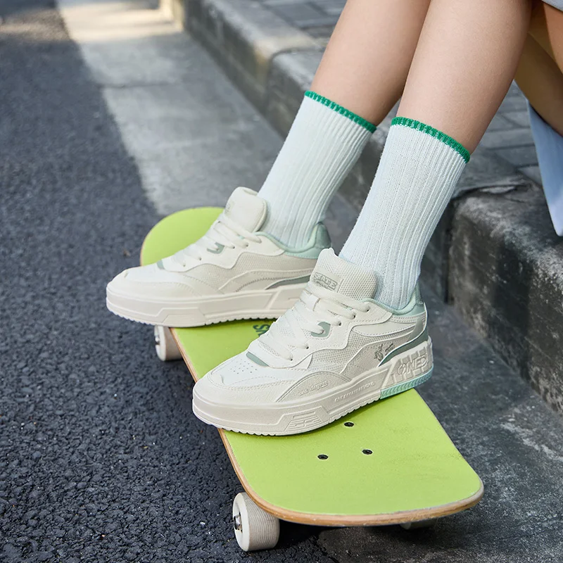 361 Degrees Women Skate Shoes Spring Comfortable Flexible Cushioning Supportive Classic Color-blocking Female Sneakers 682416616