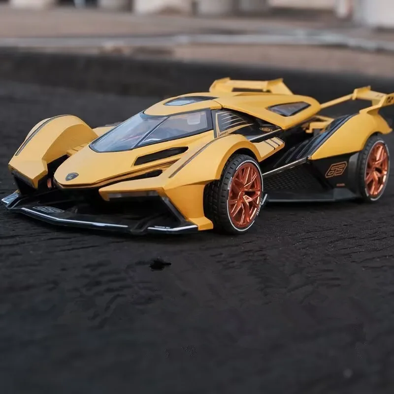 1:32 V12 Vision Gt Gran Turismo Alloy Concept Sports Car Model Diecast Metal Toy Racing Car Vehicles Model Sound Light Regalo Per Bambini