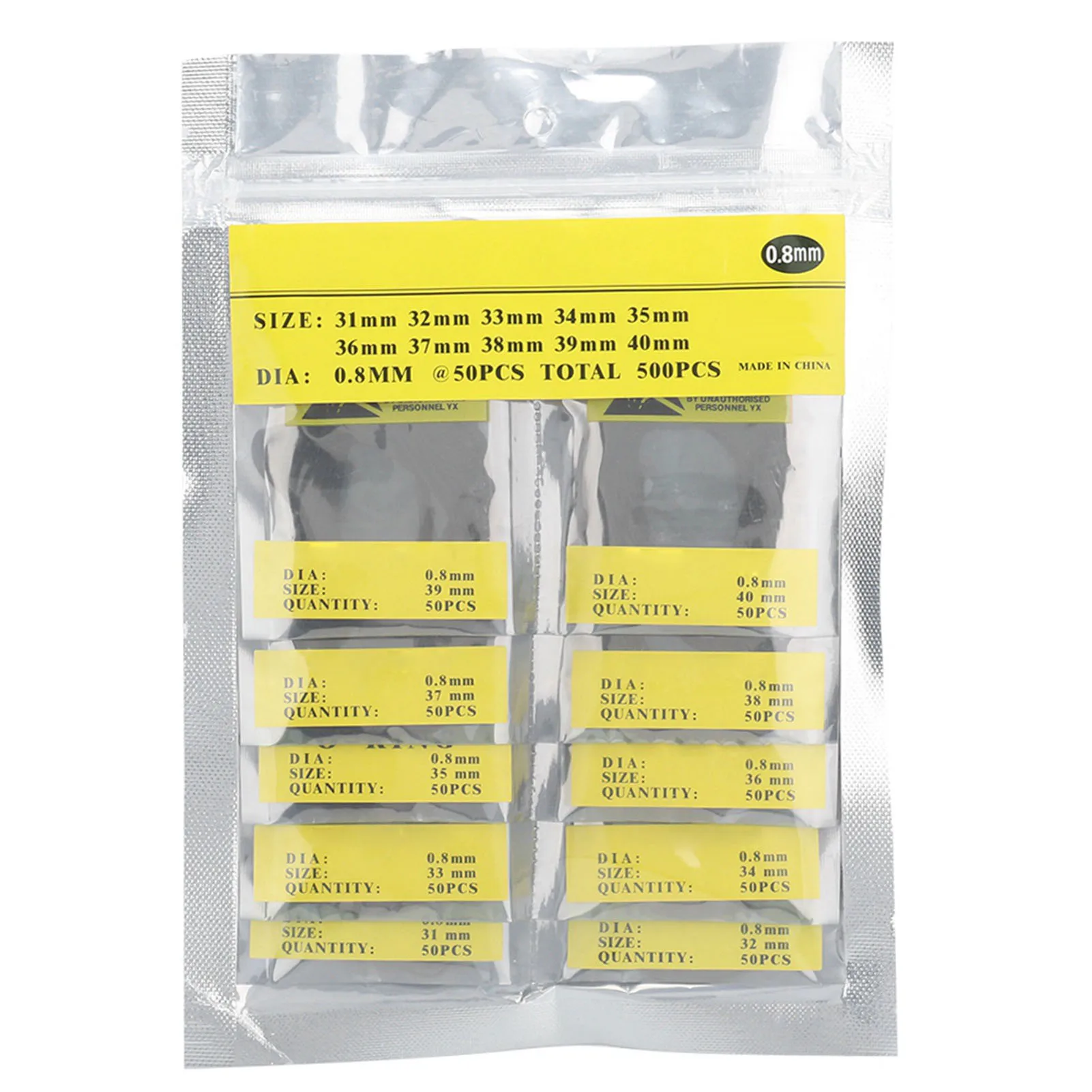 500-Piece O-Ring Watch Gasket Set – Durable Rubber Seals