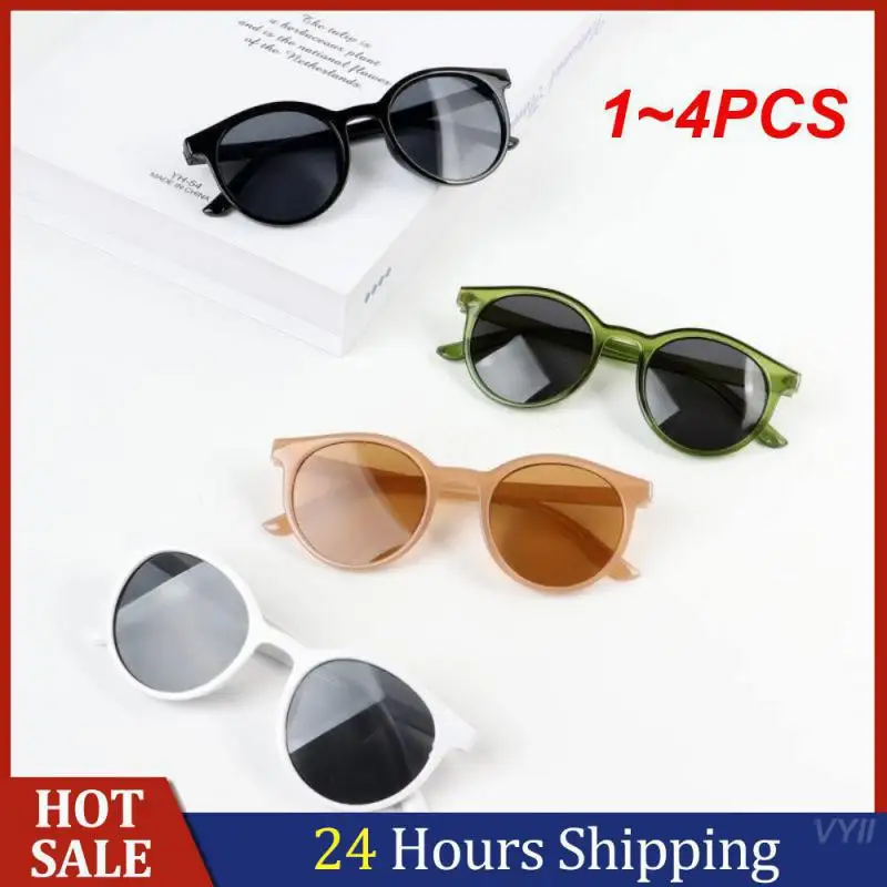

1~4PCS Round Frame Transparent Sunglasses Comfortable And Durable Childrens Polarized Sunglasses Transparent Frame Sunglasses