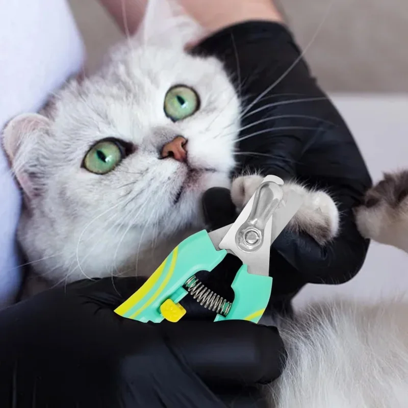 Dog Cat Nail Clippers Professional Stainless Steel Pet Nail Clipper Safety Guard Pet Care Supply