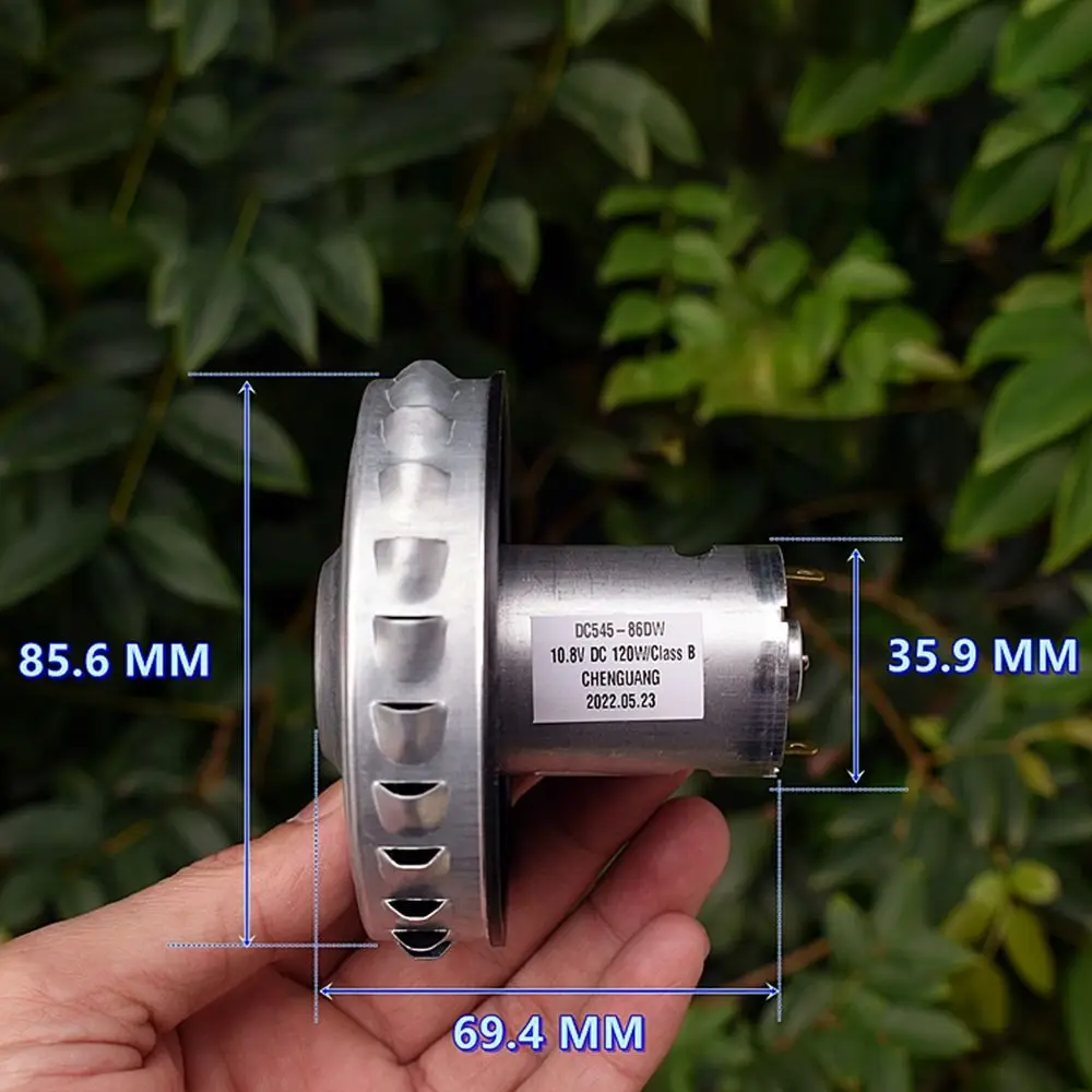 1Pcs DC10.8V DC14.4V 120W Brushless Motor Aluminum Alloy Impeller High Speed 545 Turbo Fan Home Cleaning Tool