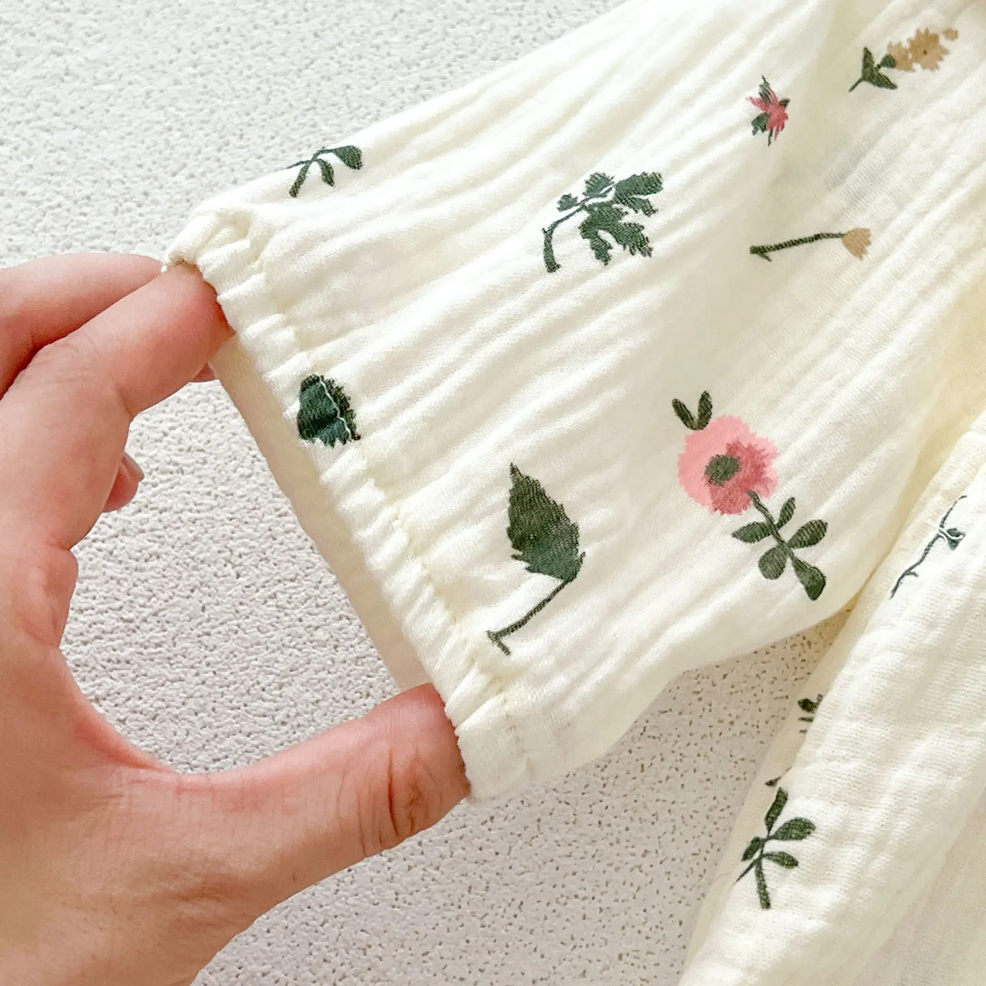 Herbst Neugeborenen Baby Mädchen Süße Blume Strampler + Stirnband Musselin Revers Strampler Kinder Onepiece Mode Baby Kleidung – Detail 13