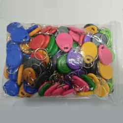 Colorful RFID Proximity Keyfobs - Pack of 100 Smart Access Control Cards, 125KHz (Mixed colours)