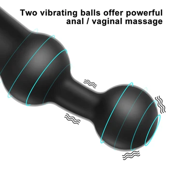 Vasana 2 in 1 Anal & vagina vibrator built in big ball prostate anal plug massager for male female couples sex toy Anal Balls 3