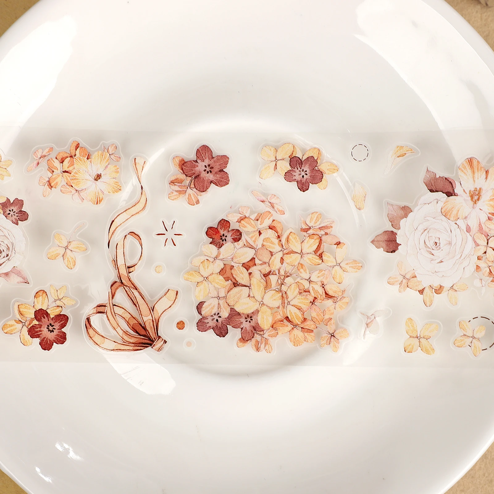 60mm*6m 빈티지 꽃 풍경 PET 테이프 창의적인 DIY 저널 재료 콜라주 스크랩북 문구류