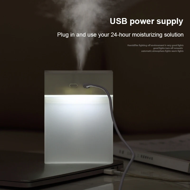 

Air Diffuser Mini Usb Mute Night Light Design Portable Humidifier Mist Projector Large Household Small Home Appliances