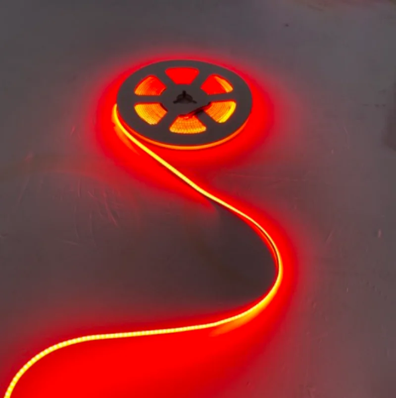 초박형 3mm 너비 밝기 조절 테이프 DC12V 화이트/핑크/레드/그린/아이스 블루 Cob LED 스트립 조명, 방 장 자동차 밝은 스트립