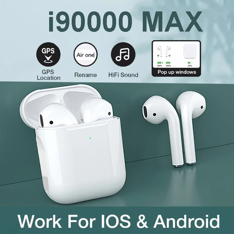 Новинка 2022 беспроводные наушники i90000 MAX Tws Bluetooth 5 0 супер наушники-вкладыши TWS Plus PK