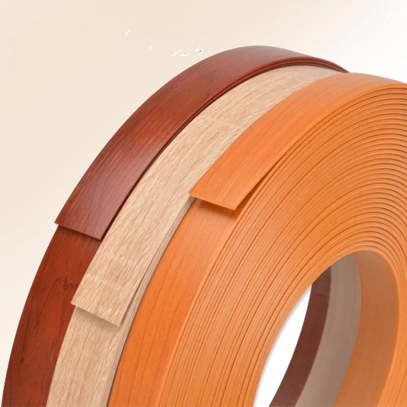 10M Hot Melt PVC Furniture edge banding strip sealing tape adhesive wood veneer sheet for Cabinet Desk Surface Edging Protector