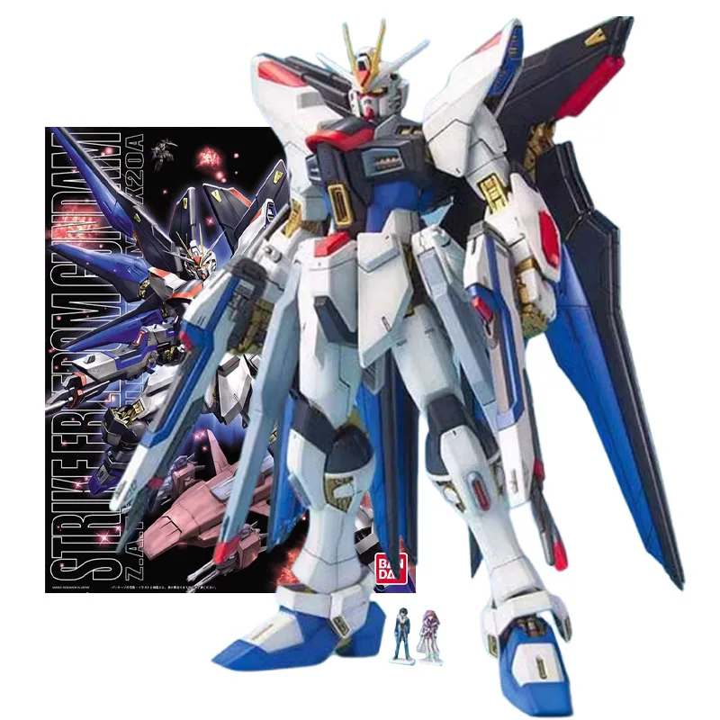 Bandai Genuine Figure Gundam Model Kit Mg 1/100 Zgmf-X20A Strike Freedom Gundam Collection Gunpla Action Figure Ragazzi Giocattoli Regali
