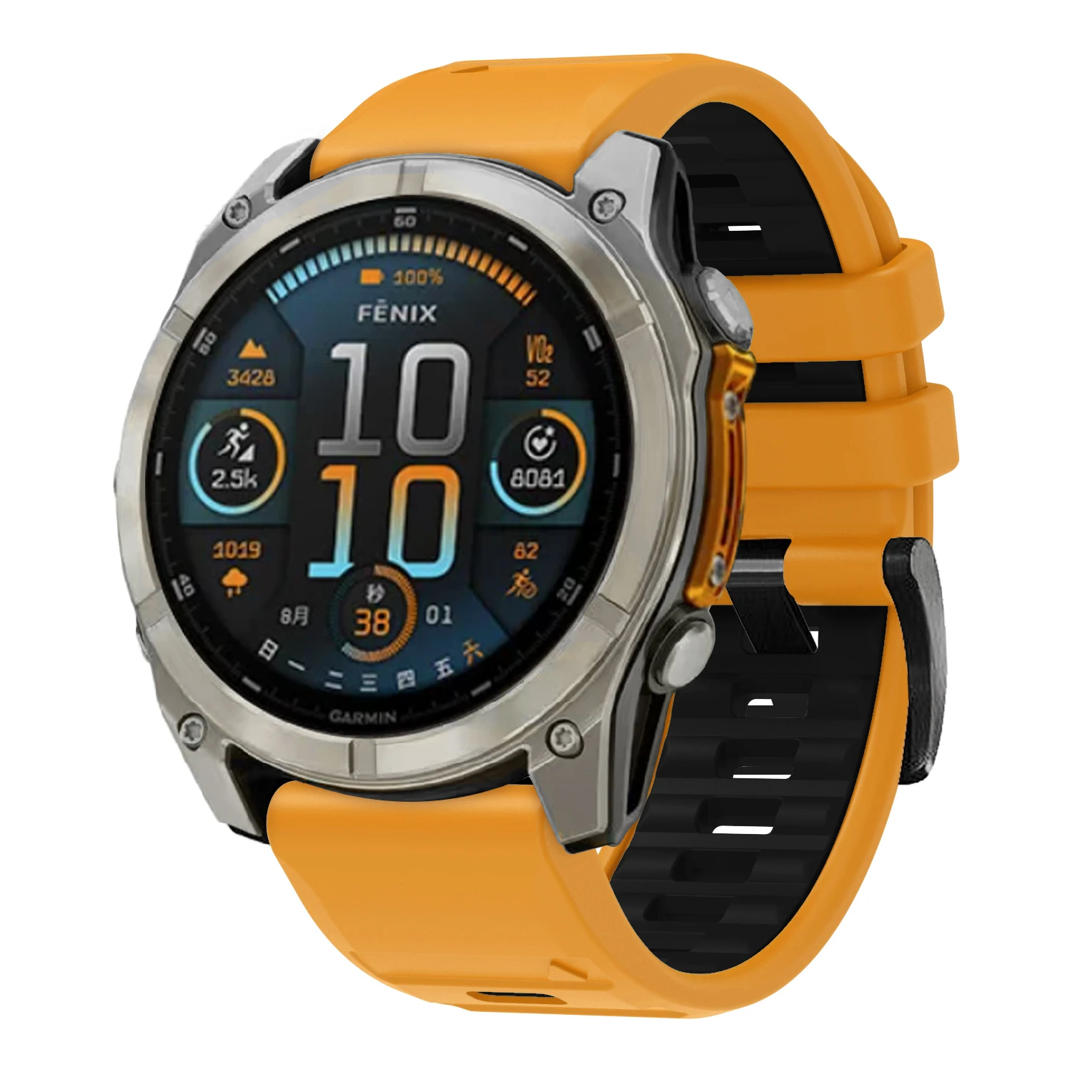 Enhanced Silicone Quick Release Watch Band Bracelet, 22-26mm Strap Size