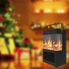 Electric Fireplace Heater for Indoor Use, 1500W Space Heater Fireplace with 3D LED Flame, Double Safety Protection, Portable 2