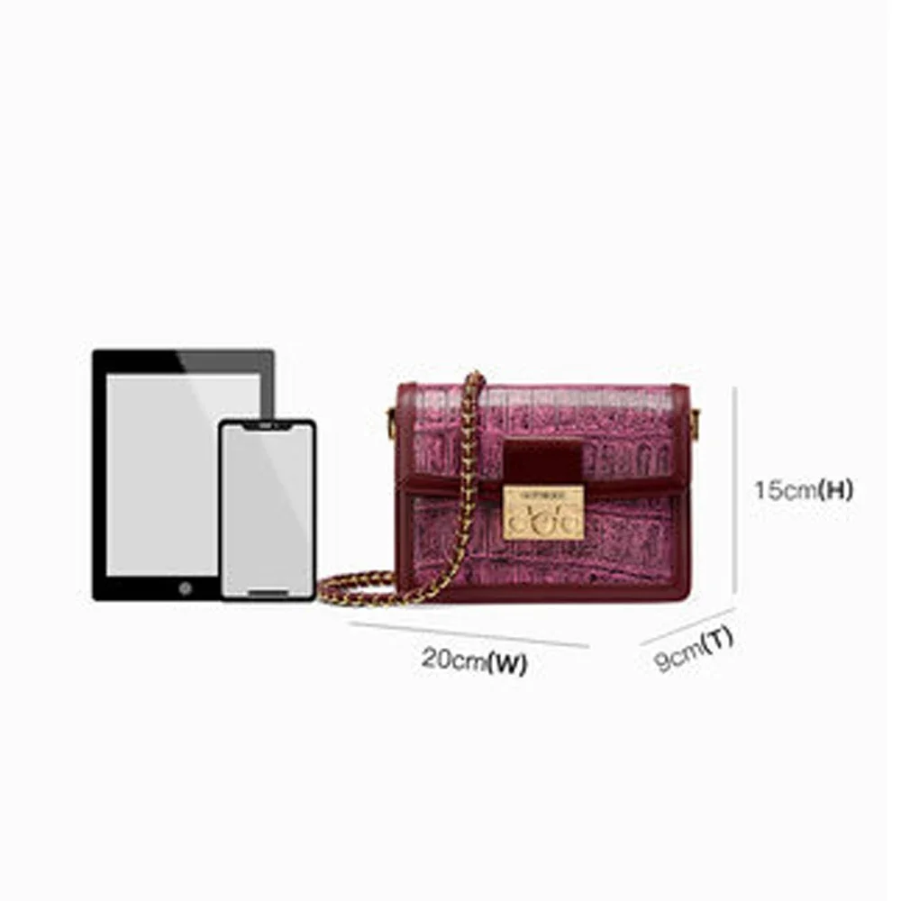 gete crocodile single shoulder Female women bag female crocodile female flap