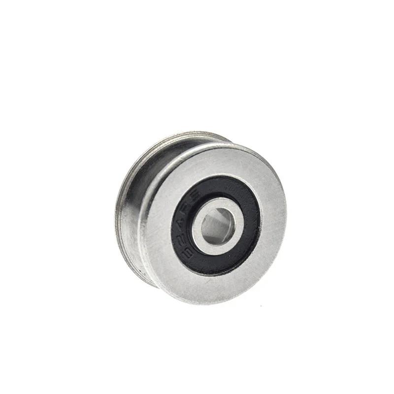 Metal pulley U4*18*7 steel wire wheel metal groove 4mm inner diameter U concave wheel rust prevention sliding wheel 1PC fixed pulley lifting rope pulley moving door window slide wheel