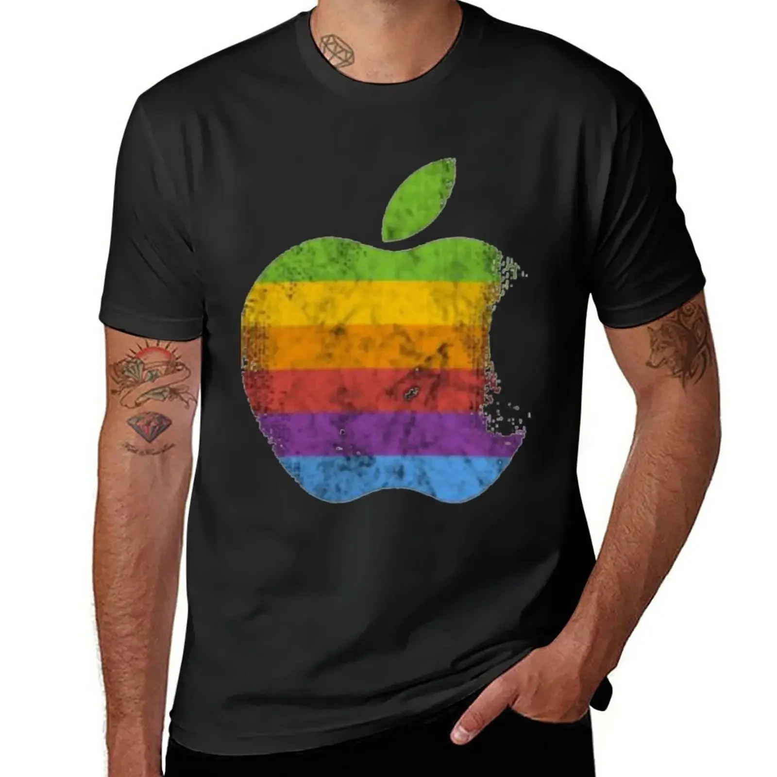 

Apple Retro Logo T-Shirt blanks cute tops mens t shirt