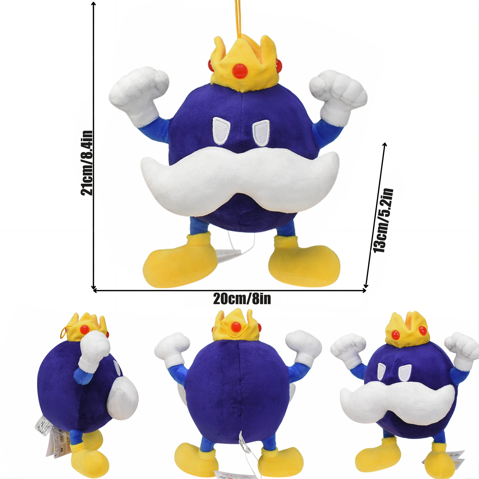 thumbnail image 1 of New Mario Bros Plush Koopa Troopa Bulrush Chain Chomp Armad Bullet Bill Bob-omb Dry Bones Stuffed Dolls Soft Toys Birthday Gift, 1 of 5