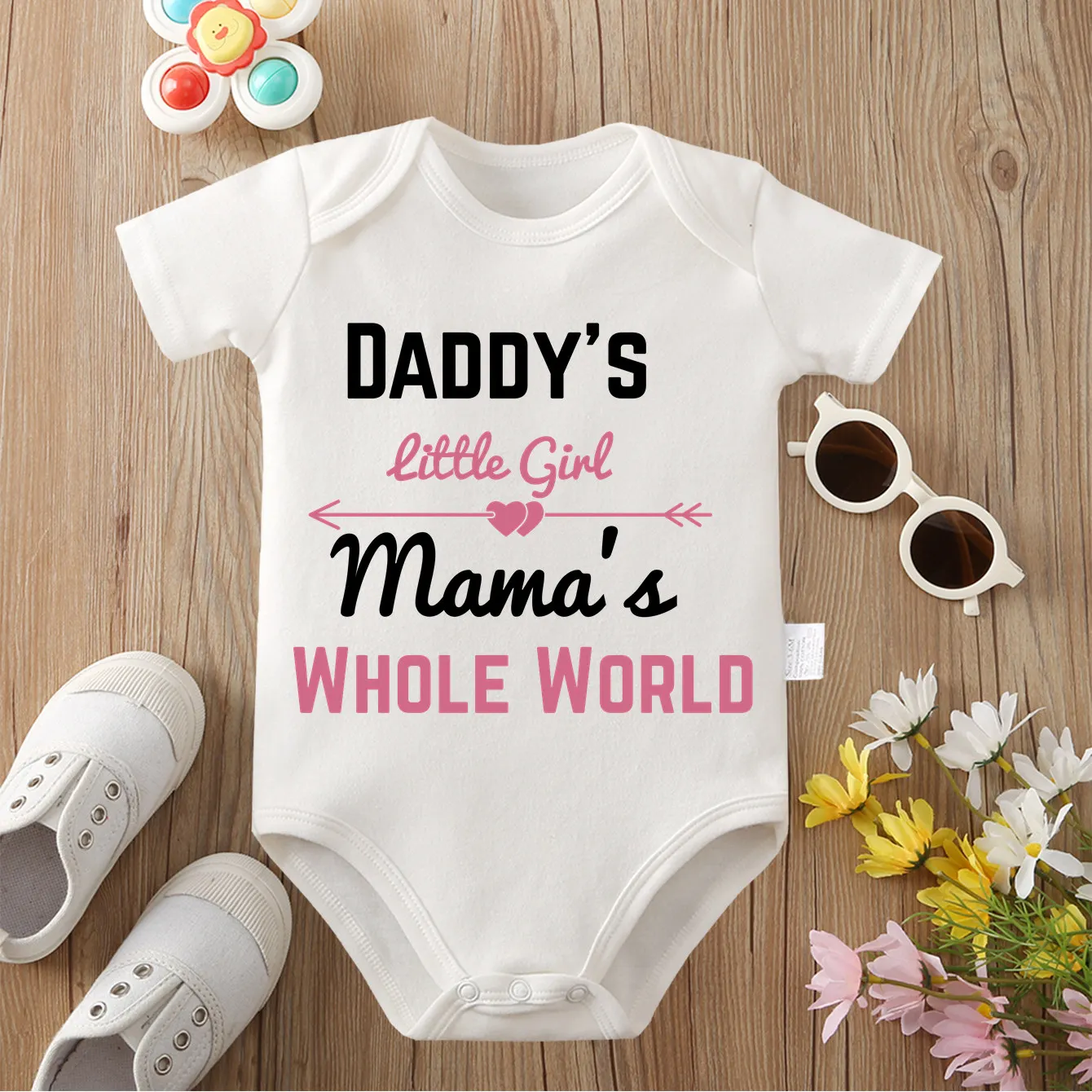 100% Cotton Born Because of Love Exquisite Print Comfortable Cloths Onesie Bodysuit for Baby Jumpsuit for 0 To 12 Months Newborn