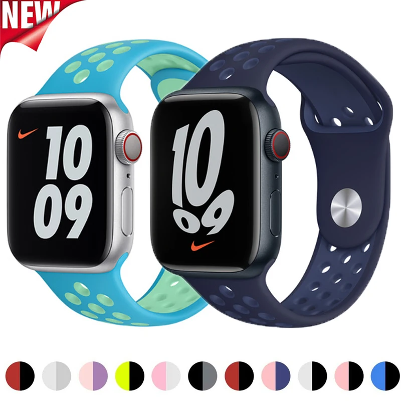 Силиконовый ремешок для Apple Watch браслет часов 45 мм 41 44 40 42 38 |
