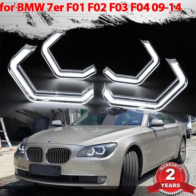 For Bmw 7 Series F01 F02 F03 F04 730i 730li 740i 750i 750li 760i 730d 09-14  M4 Iconic Style Led Crystal Angel Eye Kit Eyes Kits - Car Light Assembly -  AliExpress