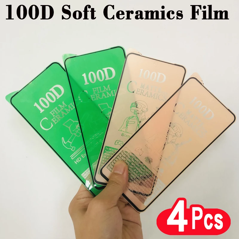 

4Pcs HD 100D Matte Soft Ceramic Film For Xiaomi Mi 12T Pro 11i 11T 11X 10X 10i 10T Pro 10 11 Lite 9X 9T Screen Protectors Glass