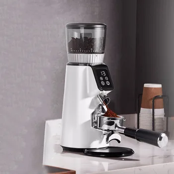 220V Electric Coffee Bean Grinder Home Use Espresso Pour-over Coffee Grinder Small Grinding Machine Coffee Mill 48mm 1