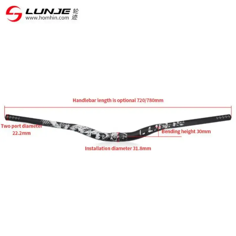 Bike Swallow Handlebar Lunje Downhill Handlebar Horizontal Multiple Uses 720mm 780mm Aluminum Alloy