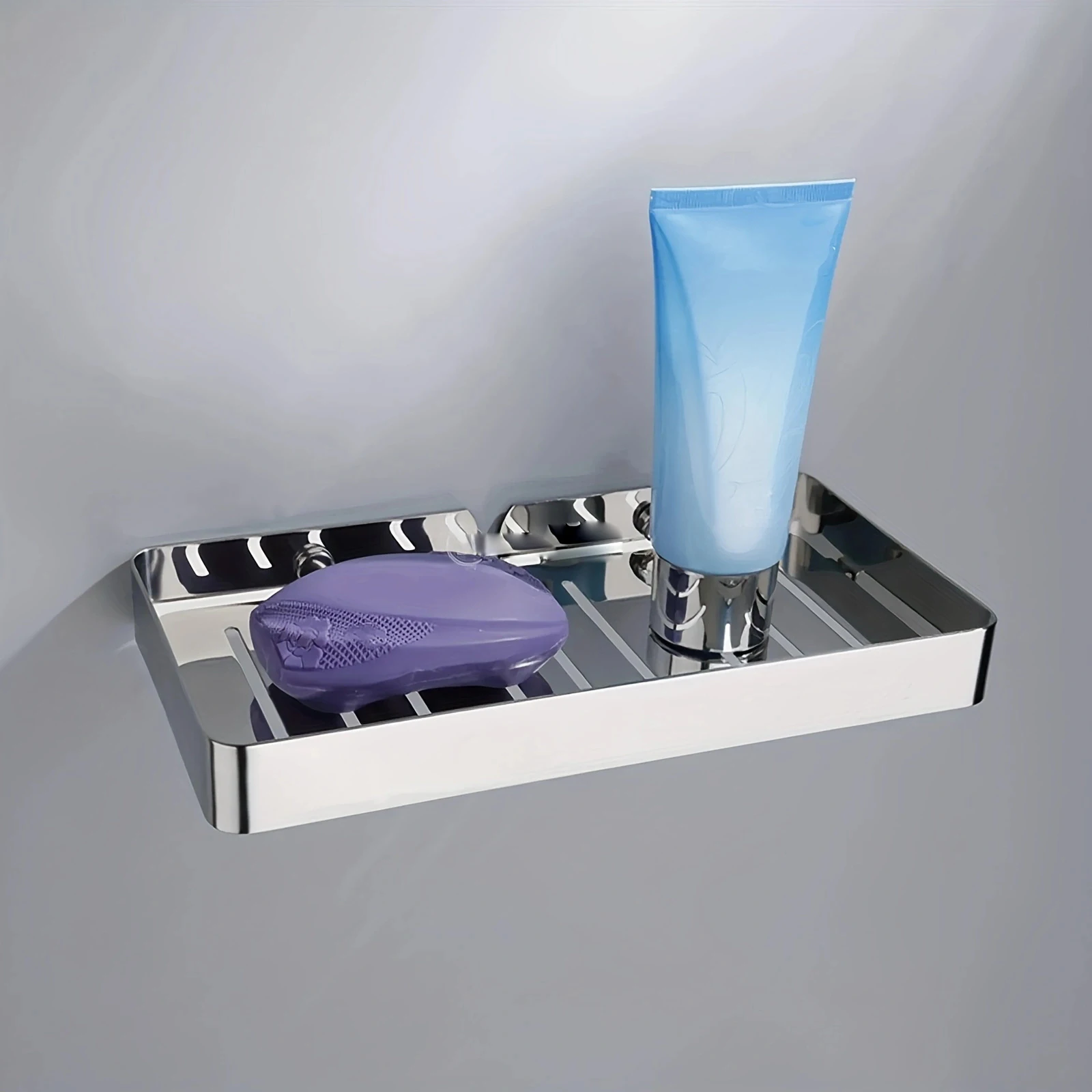 스테인레스 스틸 비누 상자 녹슬지 않는 스폰지 홀더 목욕 샤워 비누 샴푸 욕실 액세서리에 대한 실버 벽 마운트 비누 접시