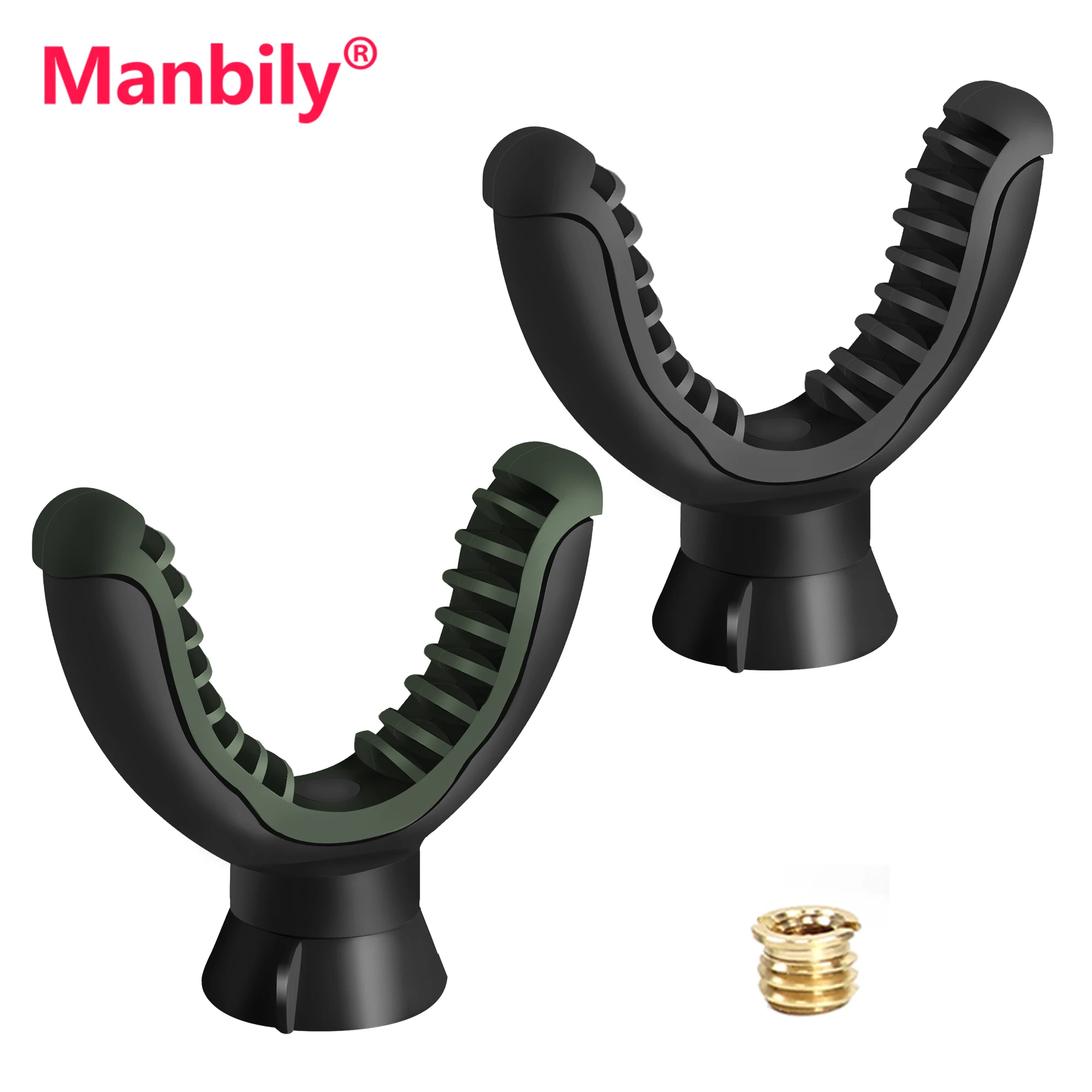 Hunting Tripod Rifle Rest Stand 360&deg; V Yoke Holder Rubber Shooting Accessories 3/8 1/4 Thread Screws