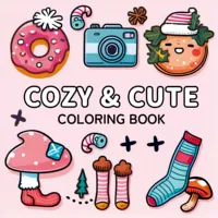 COZY & CUTE Bold-easy Patterns Coloring Book for Adults Cute Drawing Book Perfect Gift for Party and Birthday 1