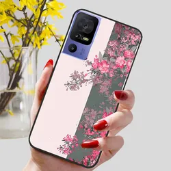 Sleek Black TPU Silicone Phone Case - Elegant and Durable Protection with Soft Bumpers for TCL 40R 5G (R04.CH.1)