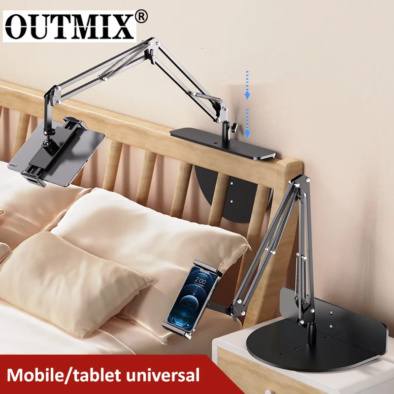 Outmix-lazy Arm Bed Tablet Suporte para Telemóveis Tablet Mount Support Ipad Mini Clipe Bed Desk 4.712.9