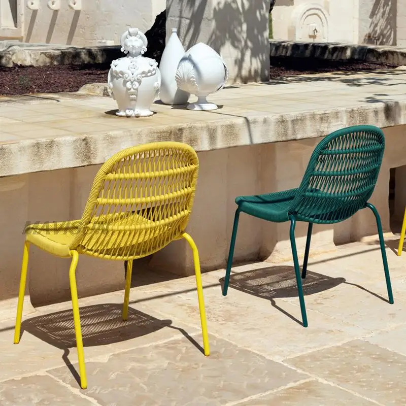 Outdoor Lazy Sofa Balcony Small Coffee Table Lying Bed In The Garden Open-Air Courtyard Single Nordic Sun Room Relaxing Chair