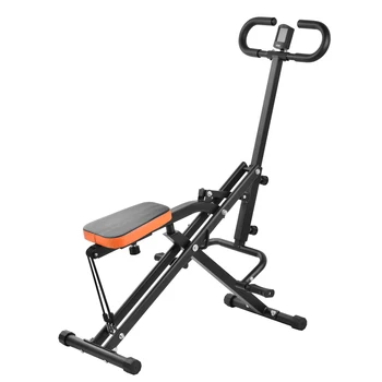 Macchina per squat per macchina per fitness squat pieghevole domestica Esercitatore per addome con resistenza regolabile