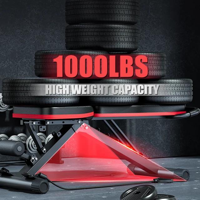 7052-c230dc.jpeg 14-in-1 Foldable Dumbbell Bench Weight Pre-Assembled Multi-Functional 1000 lbs 6 Adjustable Levels for Full Body Workout