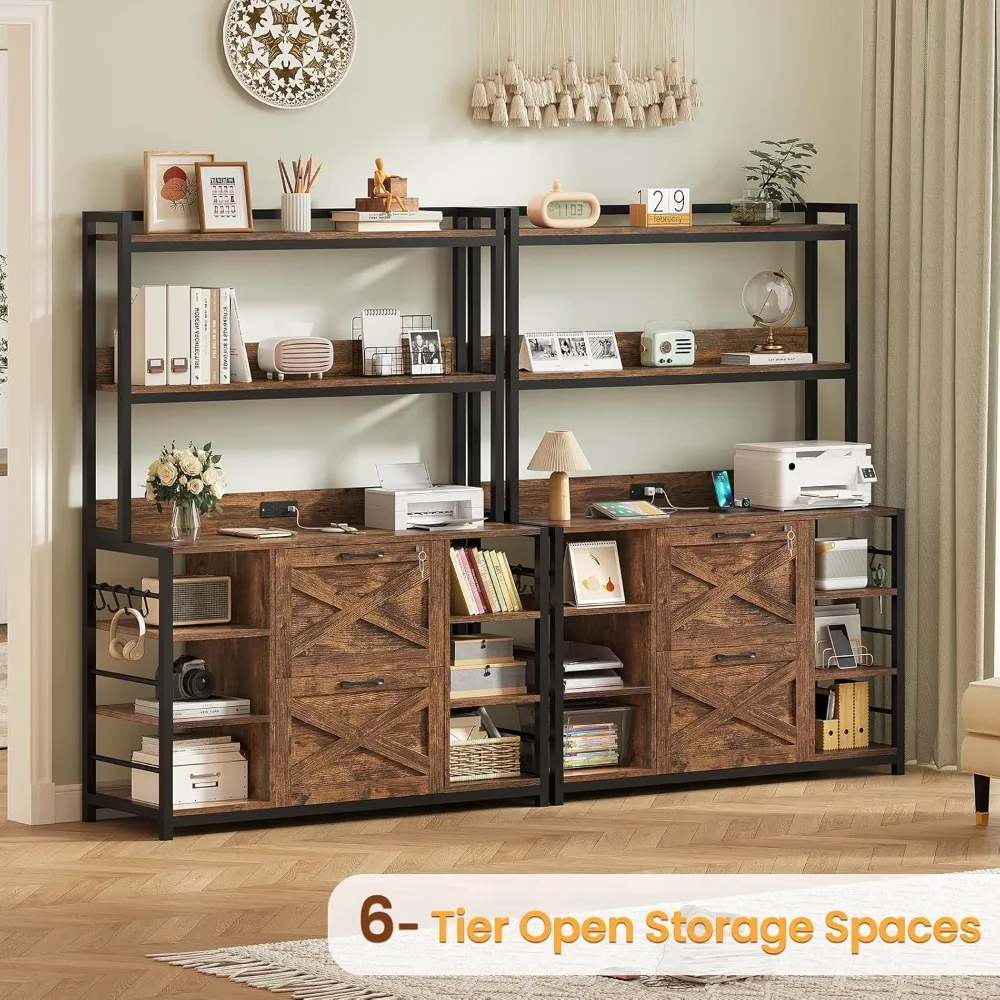 file cabinet, filing cabinet fits legal/letter/a4 size, 2 drawer filing cabinets for home office with lock, power strip and ope