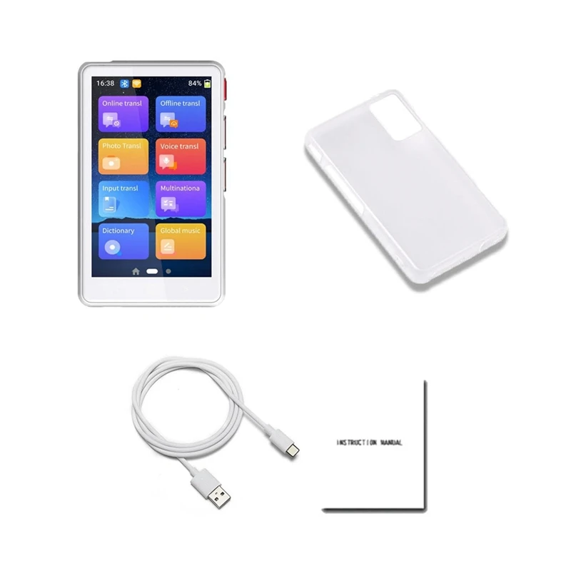 

139 Language Translator 4 Inch Offline/Photo Translation Language Translator Two-Way AI Voice Translator(White)