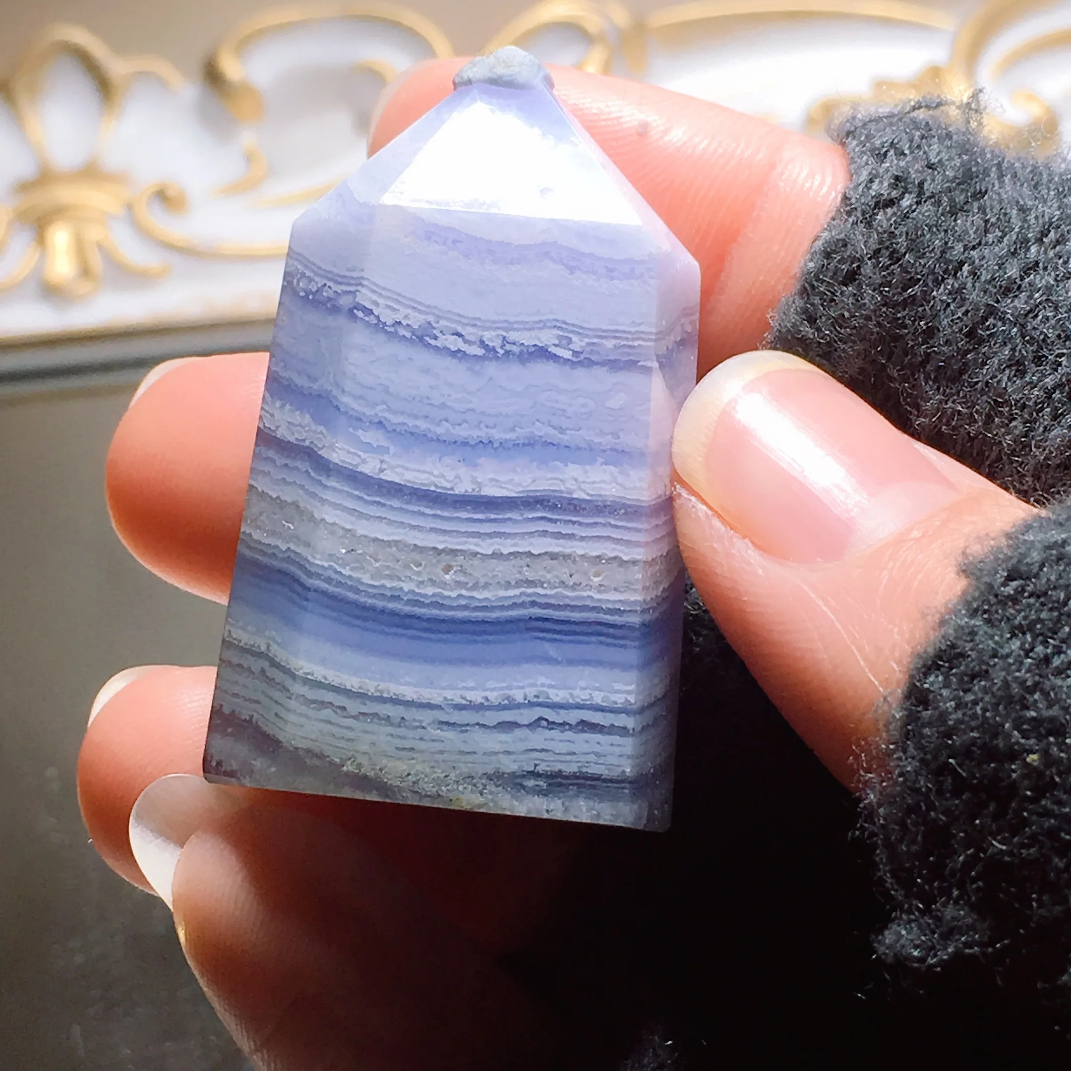 Blue Lace Agate Tower 2514