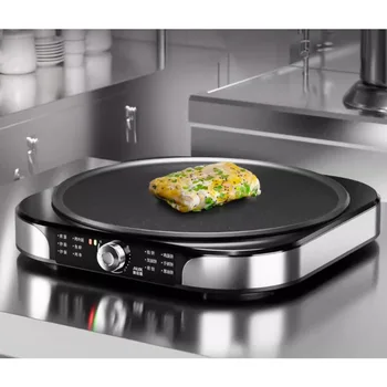 Alternative view of 220V Crepe Makers New Grains Griddle Commercial Electricity Pancake Machine Cooking Appliances 2200W Single-side Heating 40CM