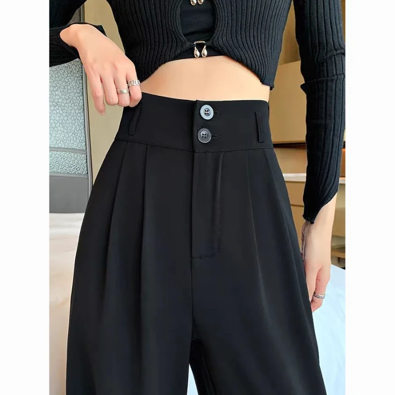 

Women's Casual Loose Wide Leg Pant High Waist Palazzo Trousers Vintage Streetwear Fashion Office Ladies Pants for Women Q786